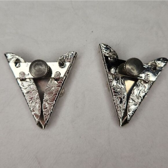 Country Western Silver Collar Tips - Picture 2 of 3